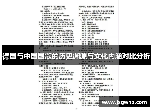 德国与中国国歌的历史渊源与文化内涵对比分析